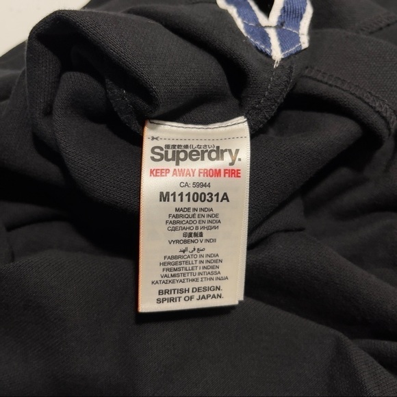 SUPERDRY Men’s Pique Short Sleeve Polo Shirt in Black Size XXL NWT - Picture 6 of 9
